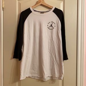 White Air Jordan Shirt w/ half sleeves